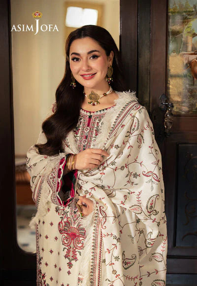 Lawn-3PC Embroidered Shirt With Digital Printed Jauqard Dupatta-5051