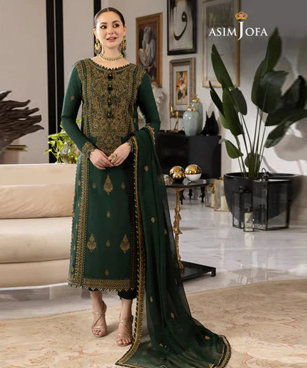 Lawn 3PC Embroidered With Chiffon Embroidered Dupatta-5022