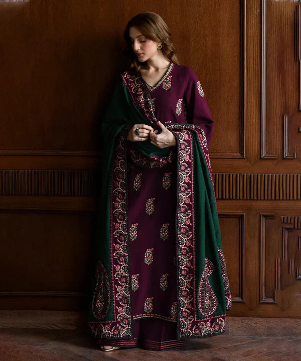 3PC Embroidered Shirt with Embroidered Dupatta-5168