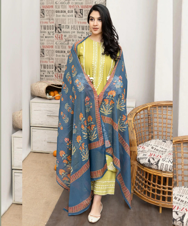 LUXURY PREMIUM EMB 3PC LAWN COLLECTION 2026