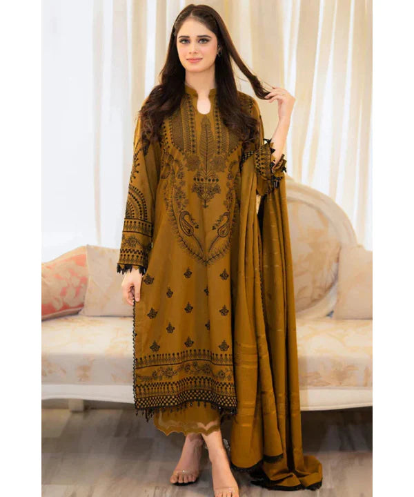 Lawn-3PC Embroidered Shirt with Embroidered