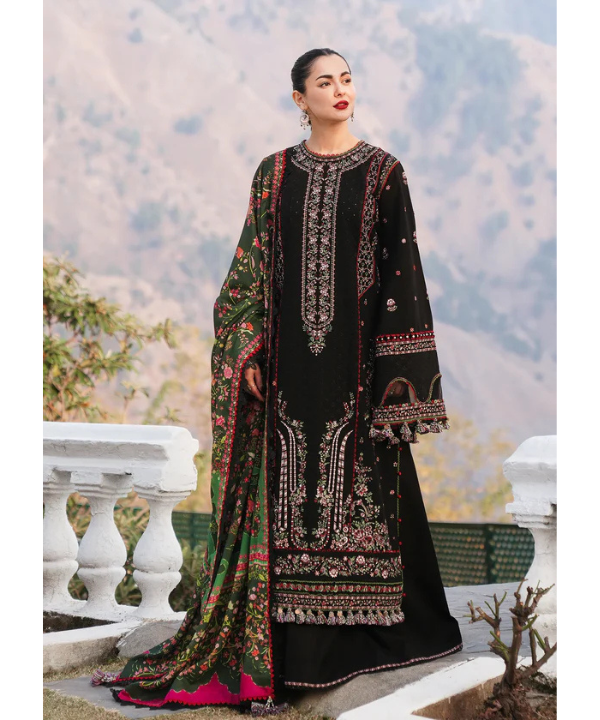 Lawn-3PC Embroidered with Digital Printed Jacquard Dupatta-5132