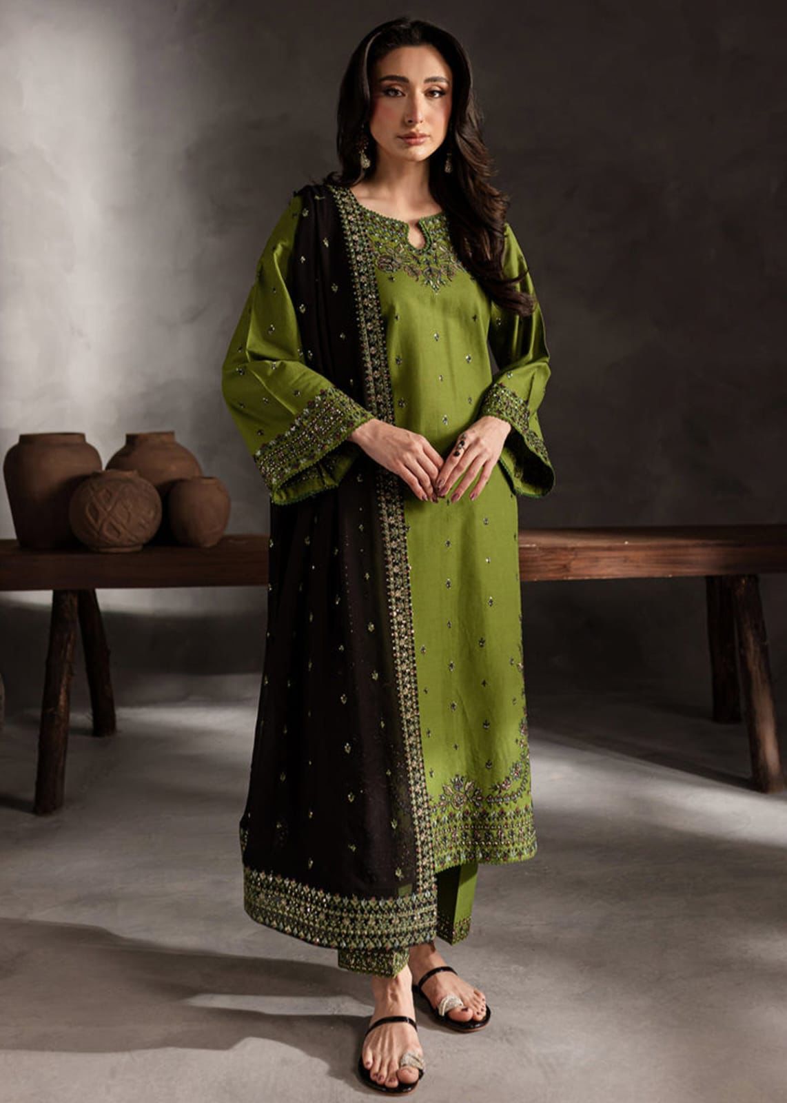 3PC Premium Embroidery Lawn Suite 2026
