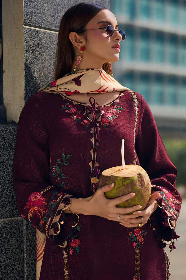 Lawn-3PC Embroidered with Digital Printed Jacquard Dupatta-5021